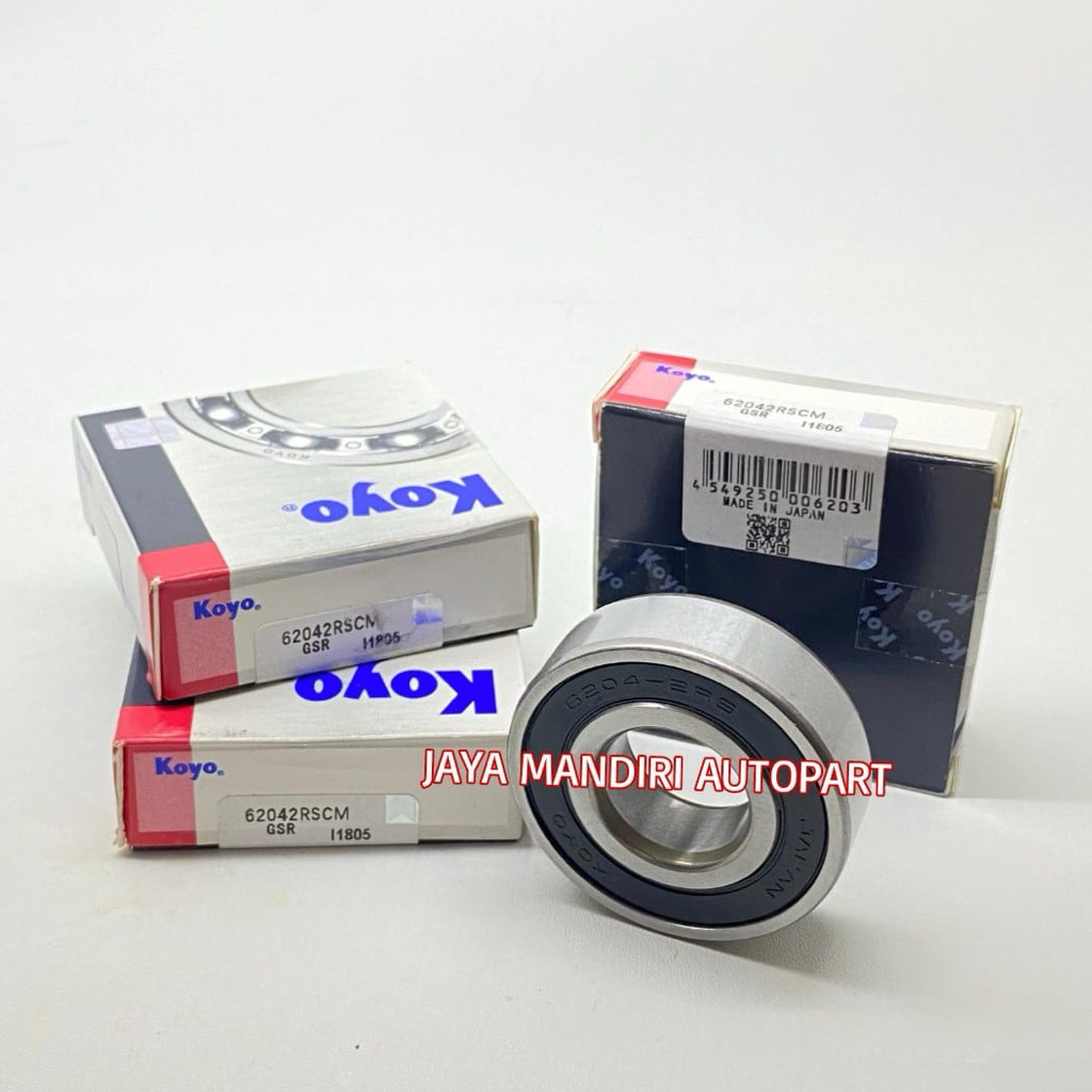 BEARING 6204 2rs KOYO RUBBER CAP 62042rs JAPAN