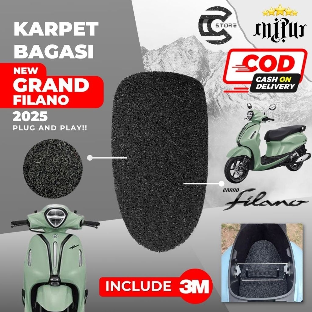 Yamaha Grand Filano New Yamaha Grand Filano 2025 พรมท้ายรถ / Filano 2025 พรมท้ายรถ