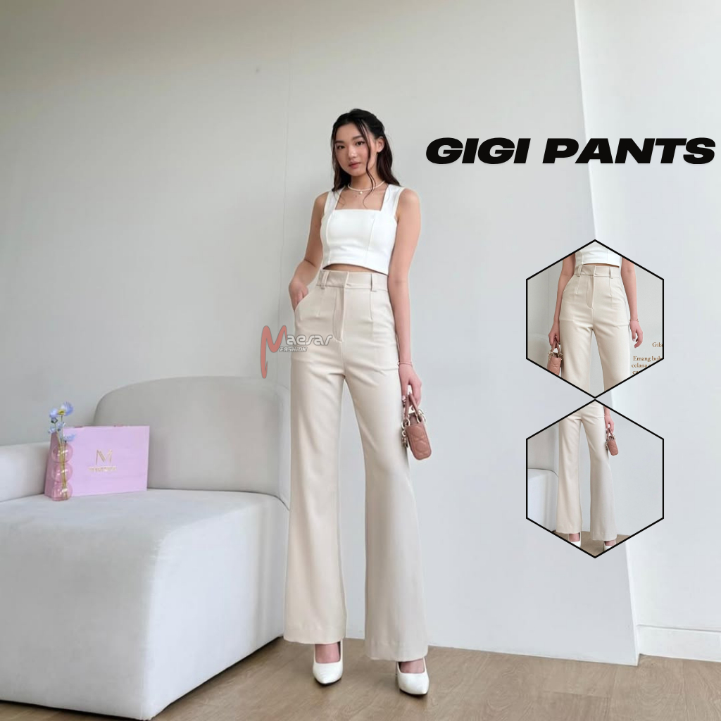 Maesar Gigi Cutbray Highwaist Pants / Cutbray Flare Pants / กางเกง Cutbray สําหรับผู้หญิง