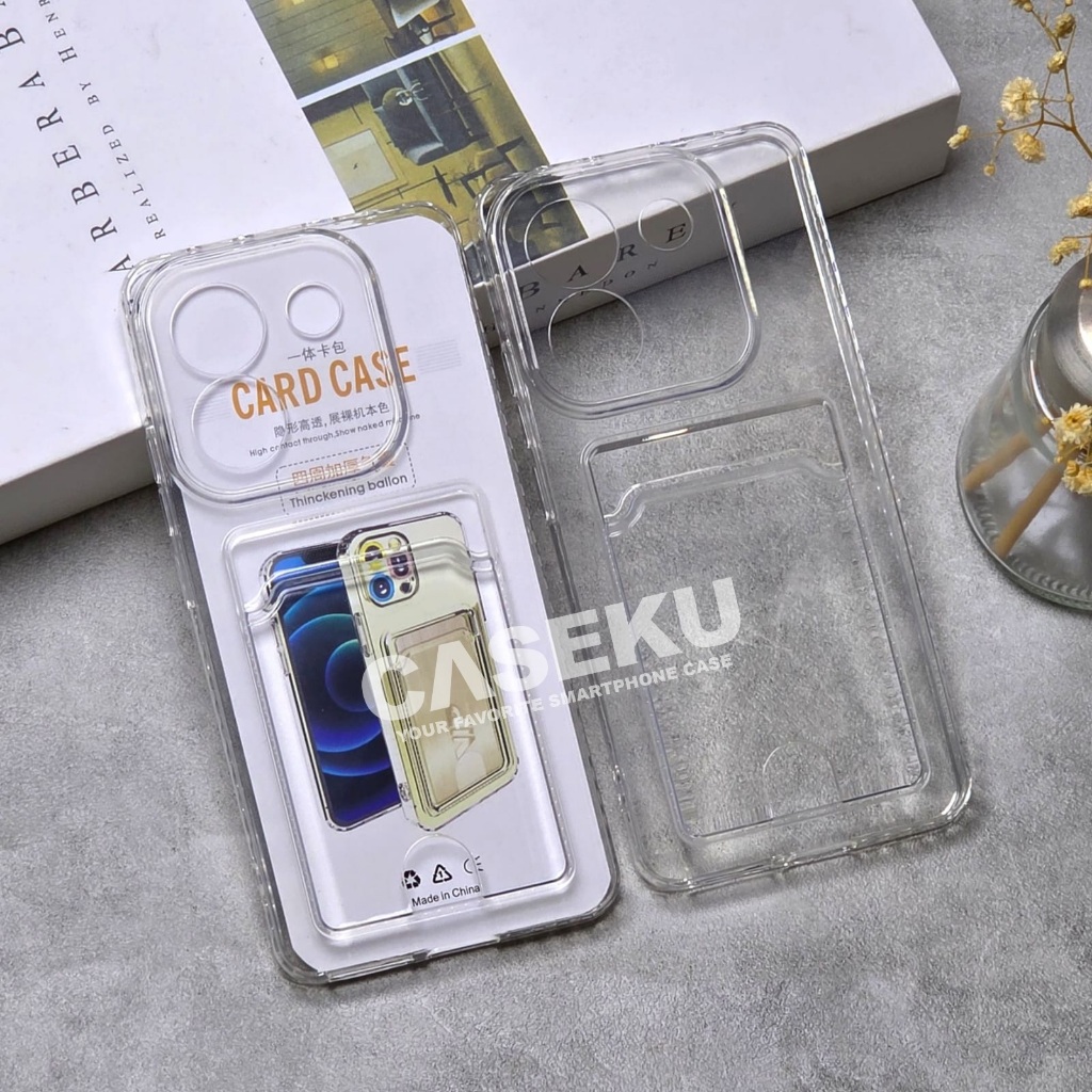 Poco M7 Pro 5G Card Case Clear / Clear Card Slot Case Poco M7 Pro 5G