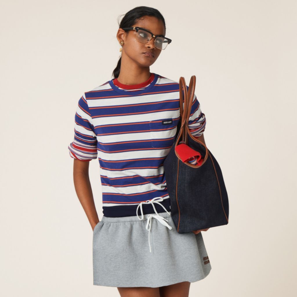 เสื้อยืด Miumiu Stripe