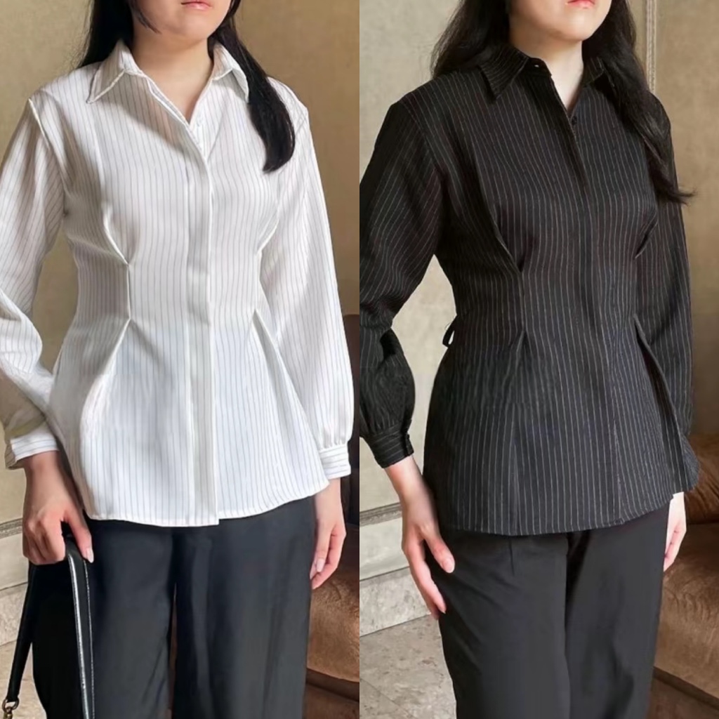 KEMEJA GIRLFASHIONSTORY ORIGINAL BELLUCI SERIES ALBA LONG SHIRT SLIMLOOK SLIMFIT SHIRT