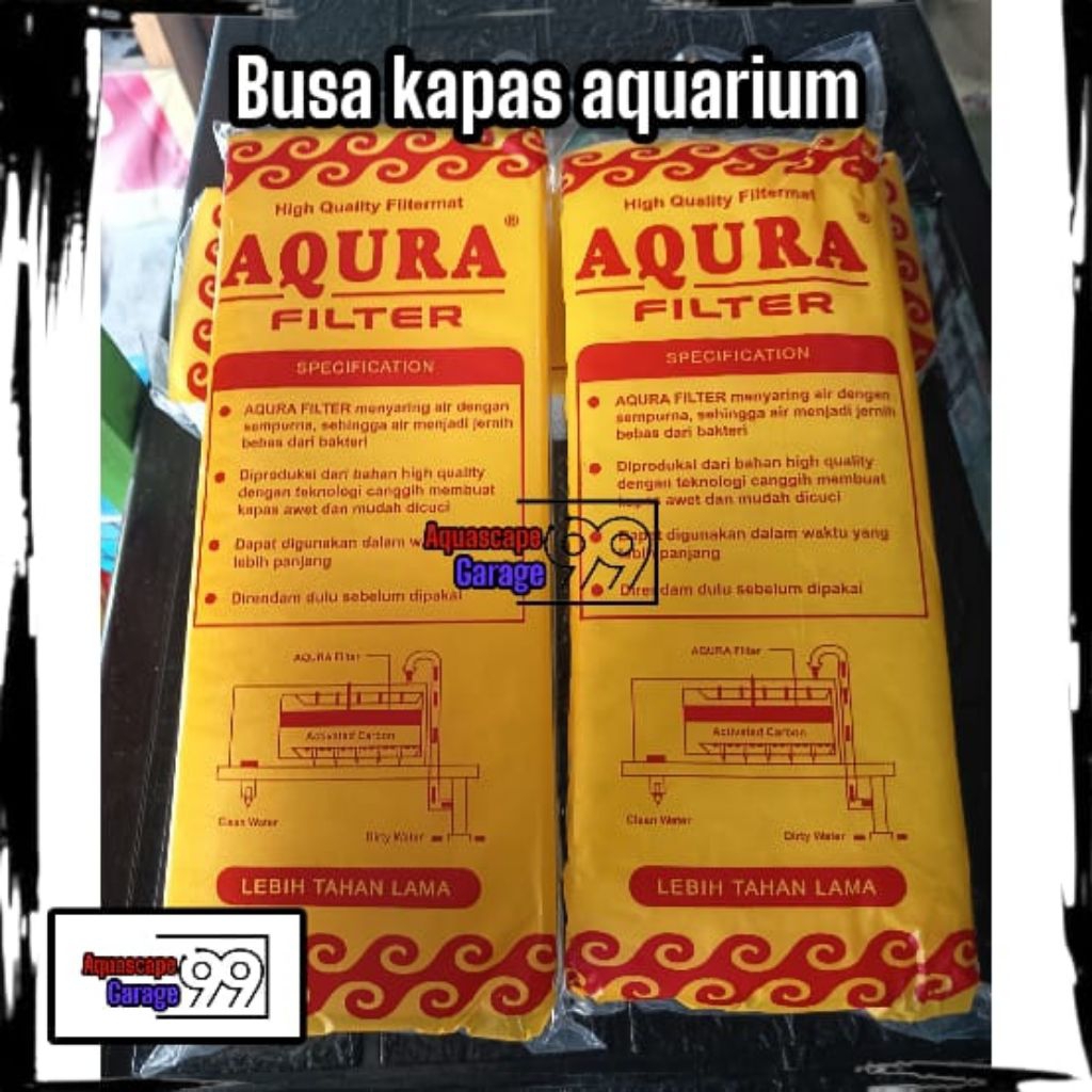 โฟมกรอง aqura หนา 5 ซม. / ผ้าฝ้ายกรองหนา 5 ซม. / โฟม / กรองผ้าฝ้าย / กรอง