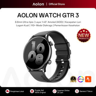 [Garansi 1 Tahun] Aolon GTR 3 Jam Tangan Smartwatch Tipis Original 46mm Amoled AOD Ultra-thin Kecepatan Berlari Detak Jantung Tidur Whatsapp Bluetooth Telepon