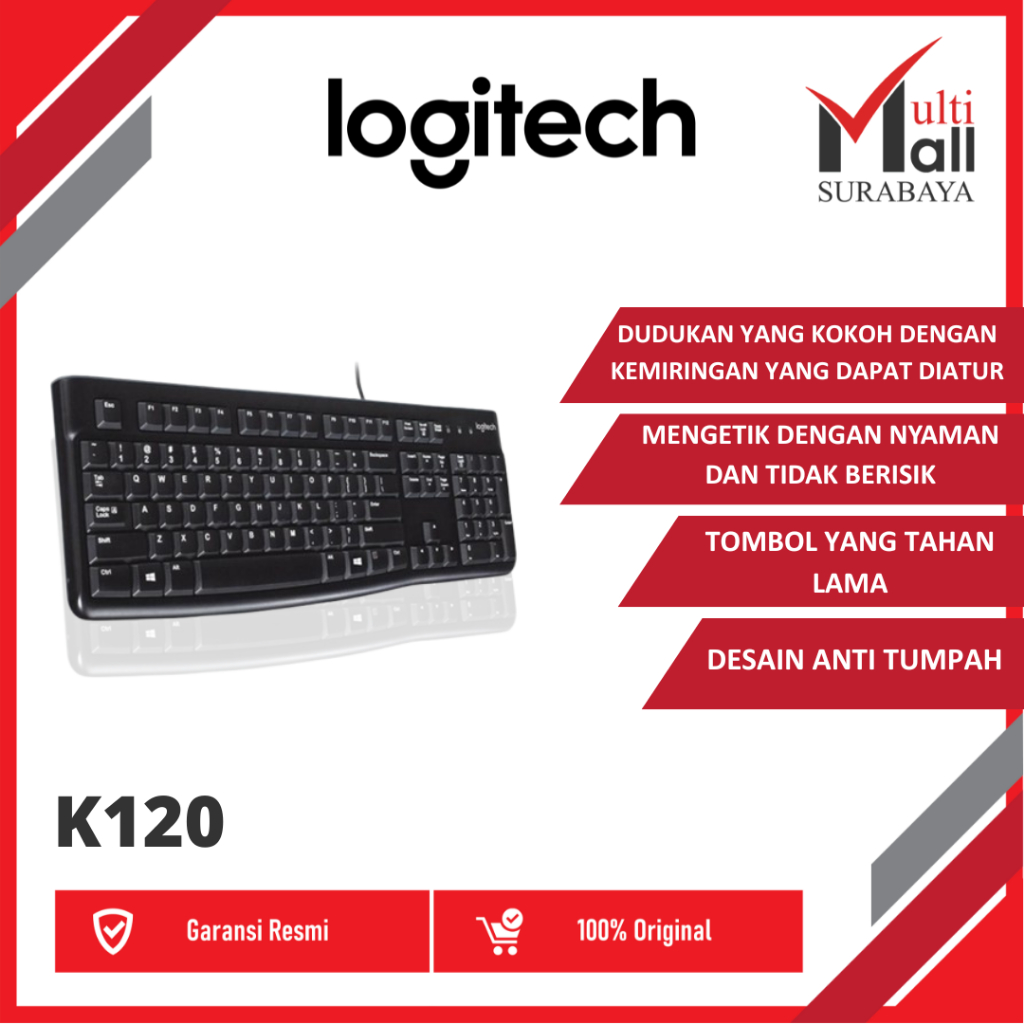 คีย์บอร์ด USB Logitech K120