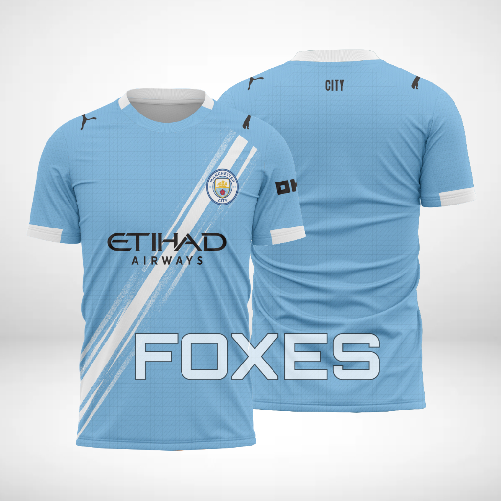 เสื้อแข่ง MAN.CITY ชื่อและหมายเลขพิมพ์เต็มรูปแบบ