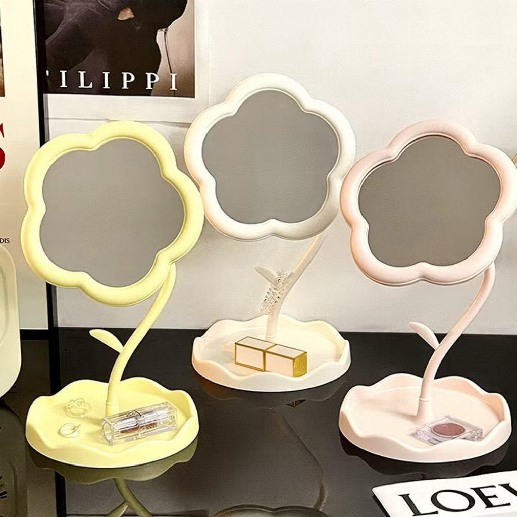 ROTATING Makeup FLOWER Standing MIRROR / AESTHETIC FLOWER Standing MIRROR
