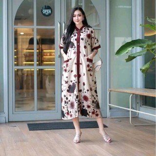 Daster Piama Rayon Premium Busui Frindly - Daster Peri Nyaman Dipakai,Bahan Lembut,Tak Mudah Kusut