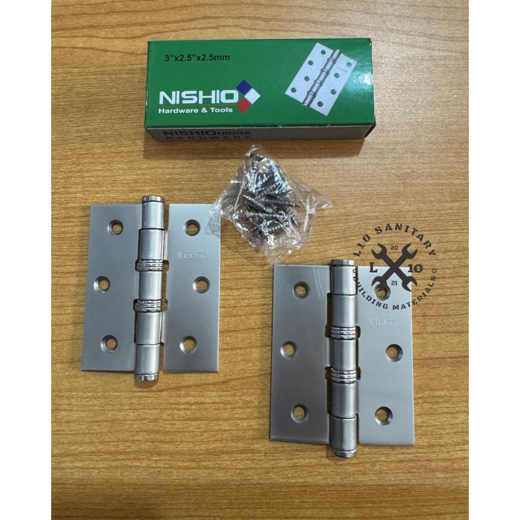 บานพับหน้าต่าง / บานพับประตู THICK Stainless AXL Nishio 3 / บานพับประตู AXL Nishio 3 3 นิ้ว