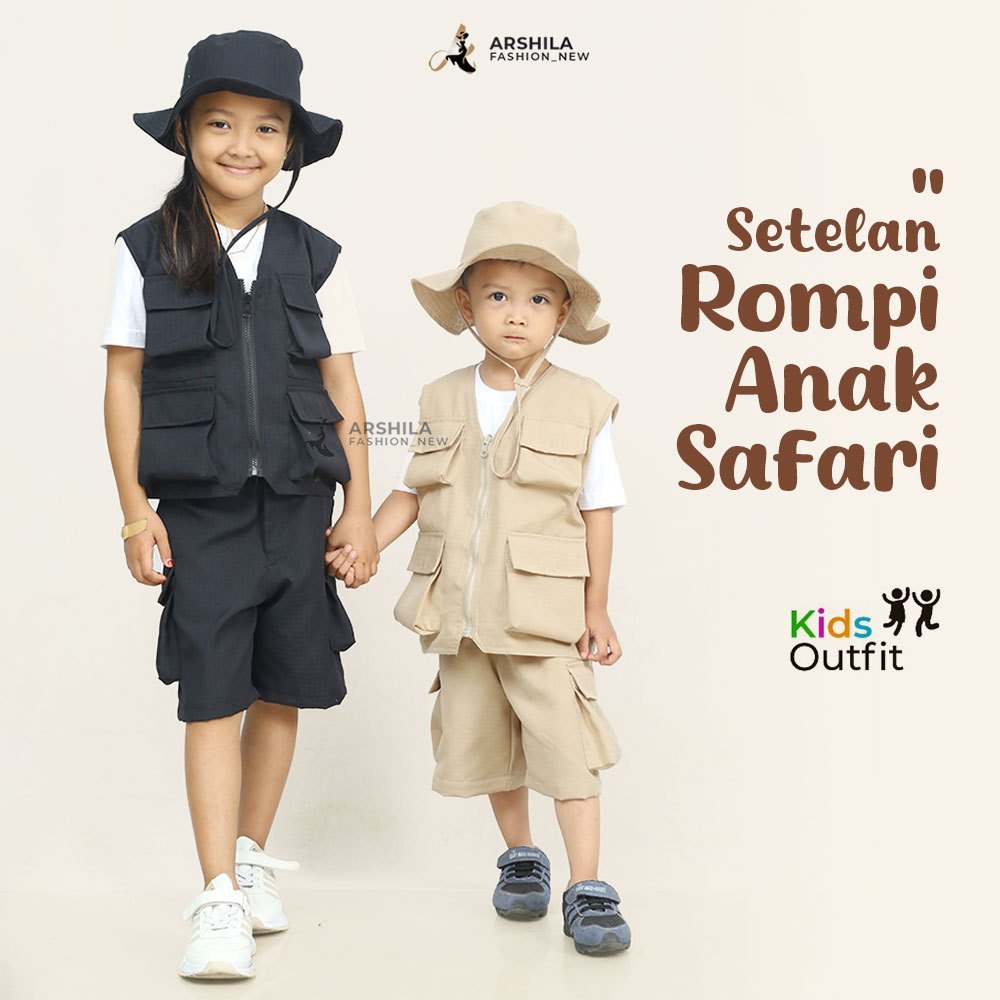 BOYS AND GIRLS SAFARI VEST/SAFARI SET ZOO/SARI CLOTHING PACKAGE/OUTDOOR CHILDRENS VEST