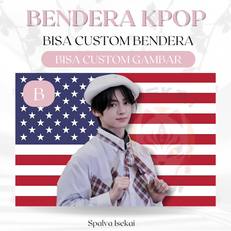 AMERICAN FLAG KPOP HANJI TWS / โปสเตอร์ KPOP / KPOP FLAG Han Zhen Twenty Four Seven พร้อม Us / KPOP 