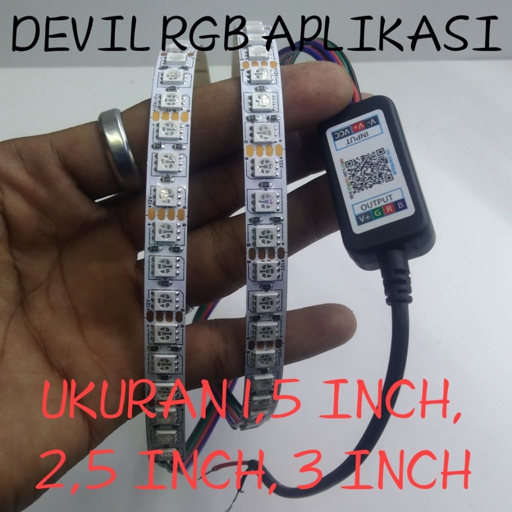 ไฟ LED DEMON RGB / ไฟ RGB DEVIL BLUETOOTH CONNECTION AS SHOWN ในรูปถ่าย