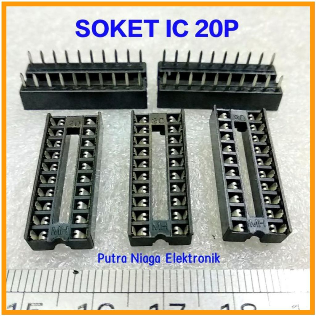 ซ็อกเก็ต IC 20p 20pin IC 20 pin 10x2 pin Mount สําหรับ IC 20 ฟุต