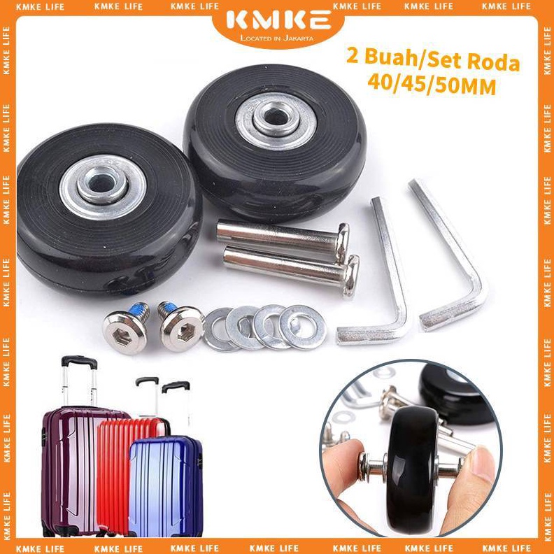 CODE E25E 2 ชิ้นชุดเปลี่ยนล้อกระเป๋าเดินทาง 4 45 5 6MM18 MM
