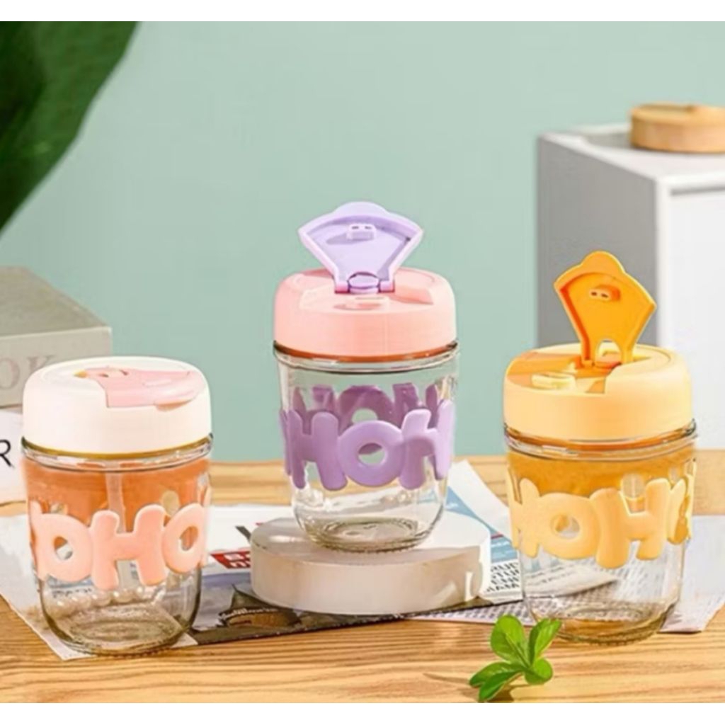 กระจก HOHO พร้อมกล่อง / แก้ว HOHO / แก้ว AESTHETIC / กระจก UNIQUE / กระจก