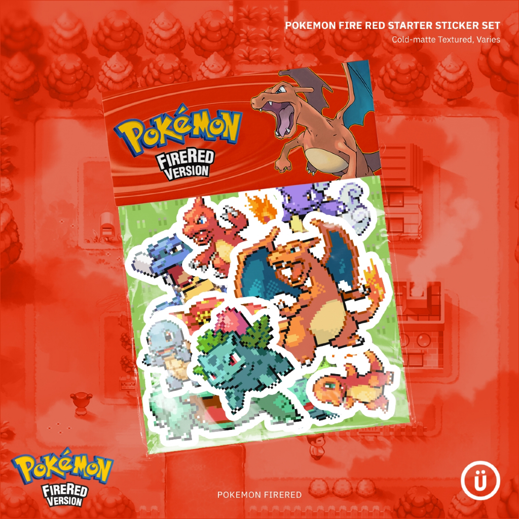 Pokémon FireRed - ชุดสติ๊กเกอร์สตาร์ท (Fanmade)