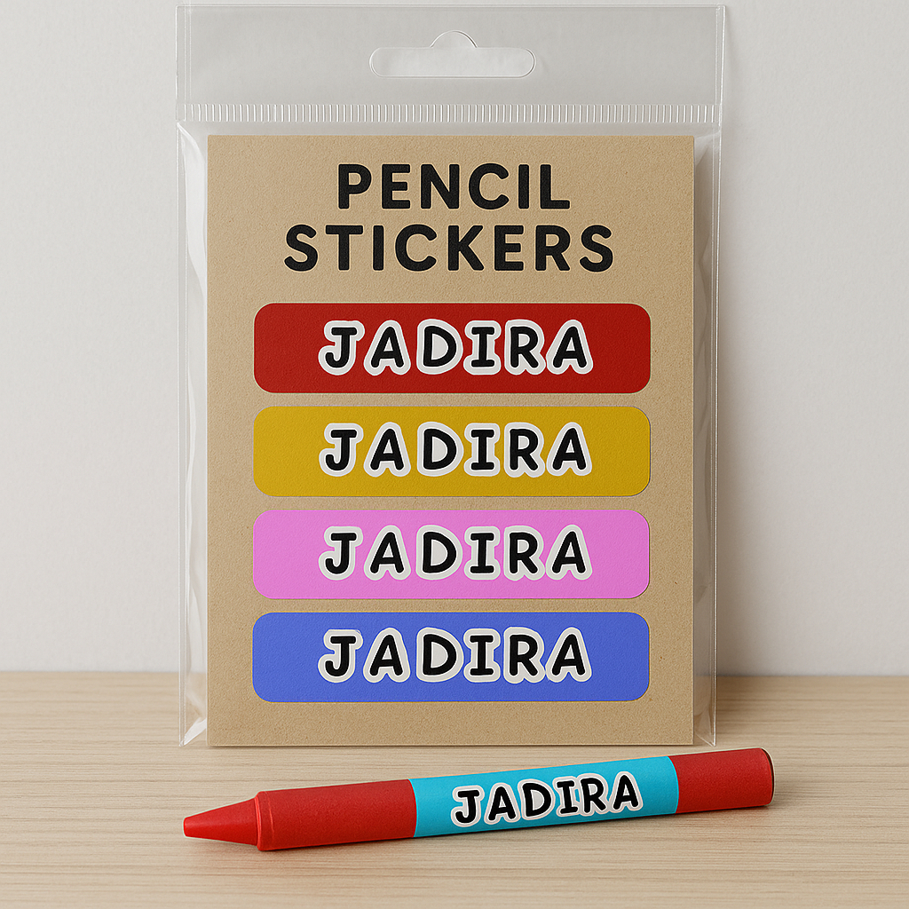 PENCIL STICKERS / NAME LABEL STICKERS / NAME LABELS / สติ๊กเกอร์ / สติ๊กเกอร์เครื่องเขียน