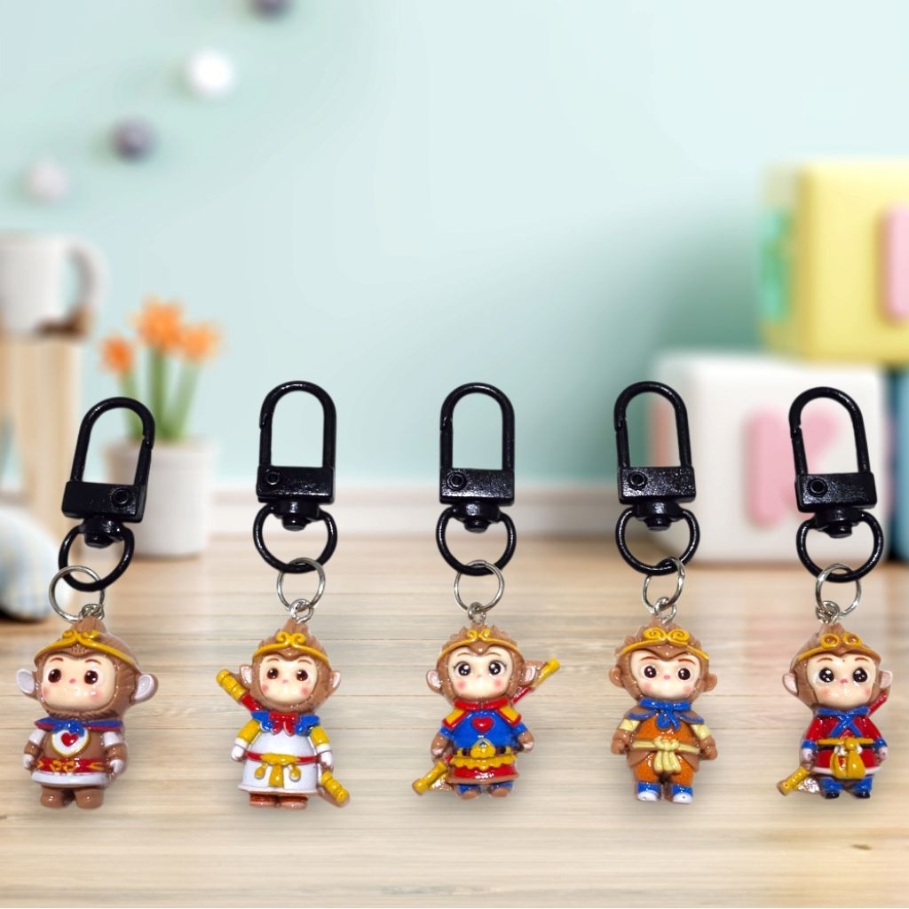GANTUNGAN [109] พวงกุญแจน่ารัก WONG KERA SAKTI CUTE MONKEY RESIN SCHOOL BAG HANGER HANDPHONE KEYCHAI