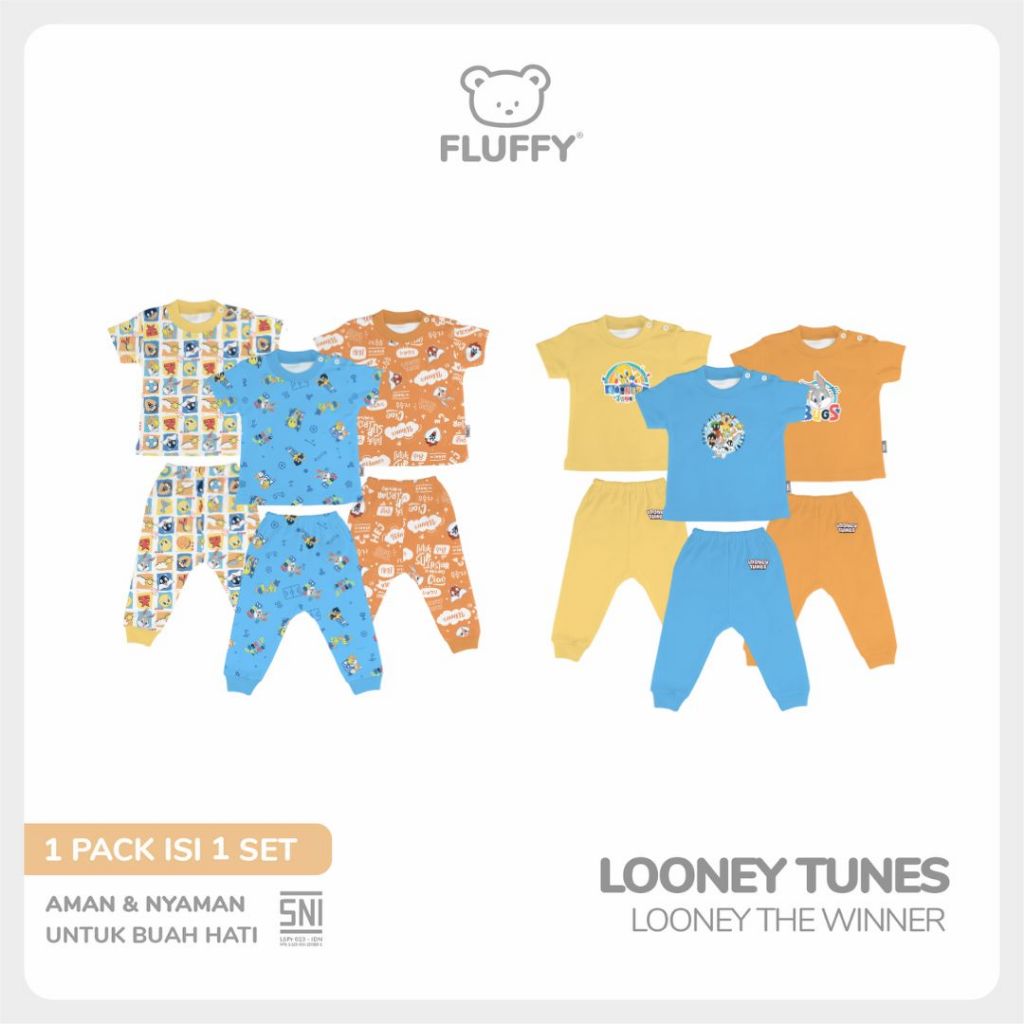 FLUFFY Looney The Winner ชุดกางเกงขาสั้นและกางเกงขายาว (1 คู่) SODJSR/SODJXR LWB SML123