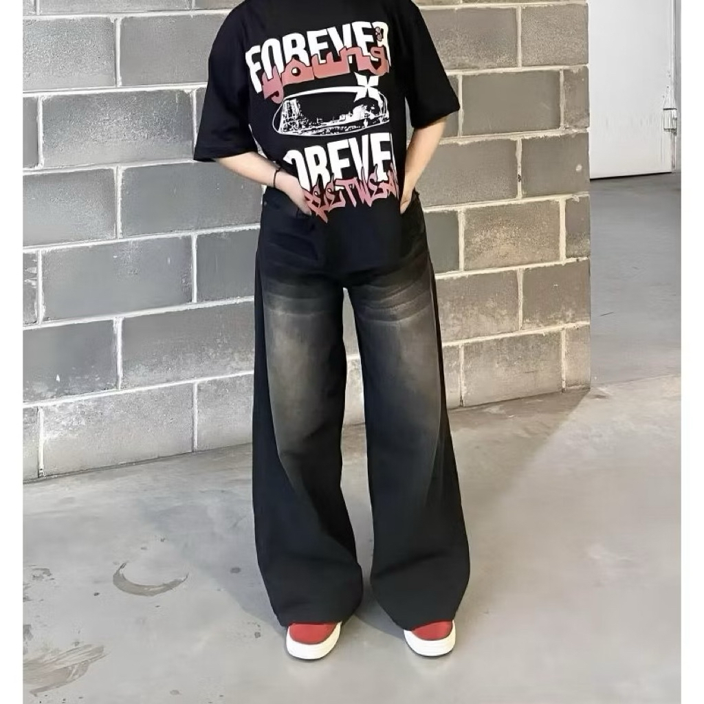 กางเกงยีนส์ Baggy กางเกงเลผู้ชาย Skena Jeans