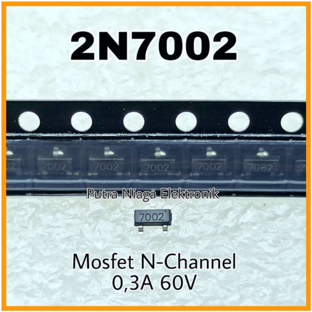 Mosfet 7002 / 702 SMD SOT23 Power Mosfet N Channel 2N7002 เครื่องหมายรหัส 7002 / 702