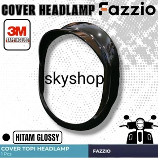 Fazzio ไฟหน้าแหวนหมวกสีดํา Matte blue sky สีส้มสีแดงสีดําGlossy silver tosca สีเหลือง Fazzio chrome โคมไฟ visor วัสดุพลาสติก