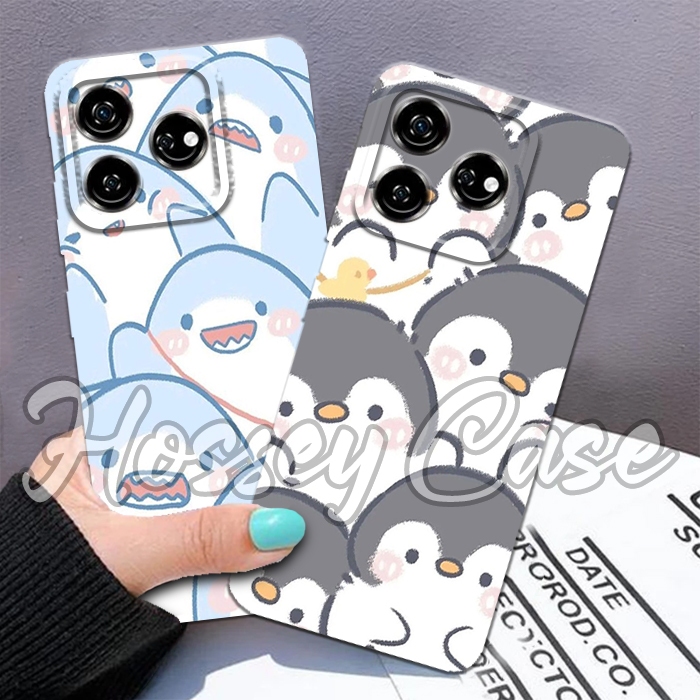 Softcase สําหรับ Oppo A3s / Realme C1 / A1k / Realme C2 / a5s / A7 / F9 / A12 / A11K - Cute Penguin 