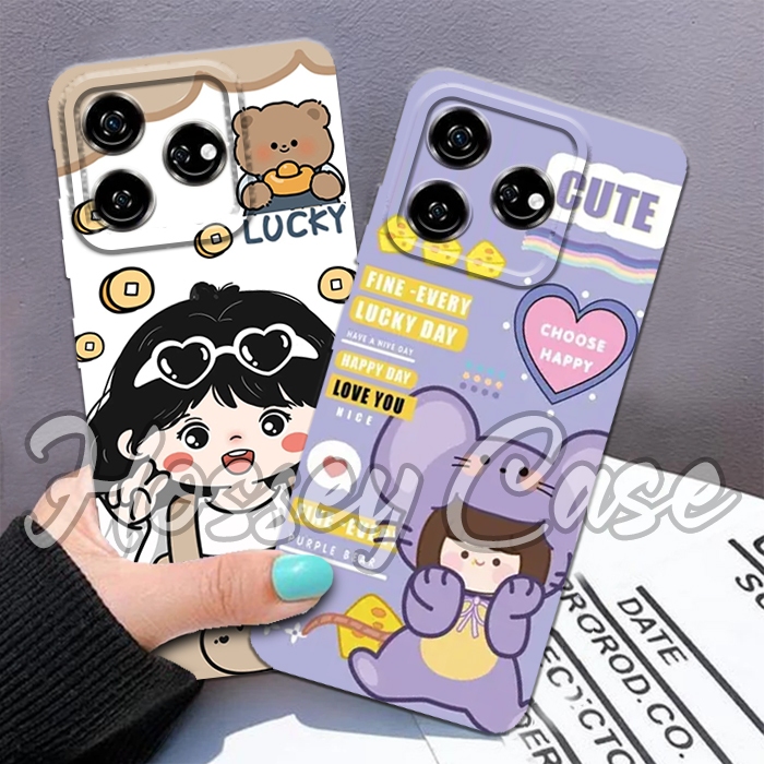 Softcase สําหรับ Oppo A3s / Realme C1 / A1k / Realme C2 / a5s / A7 / F9 / A12 / A11K - Cute Motif - 