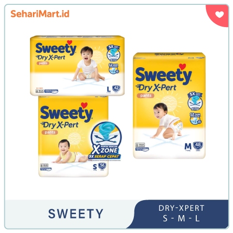 Sweety Dry X-Pert Pants S56 M48 L42 – กางเกงผ้าอ้อมเด็ก Super Dry & สบาย