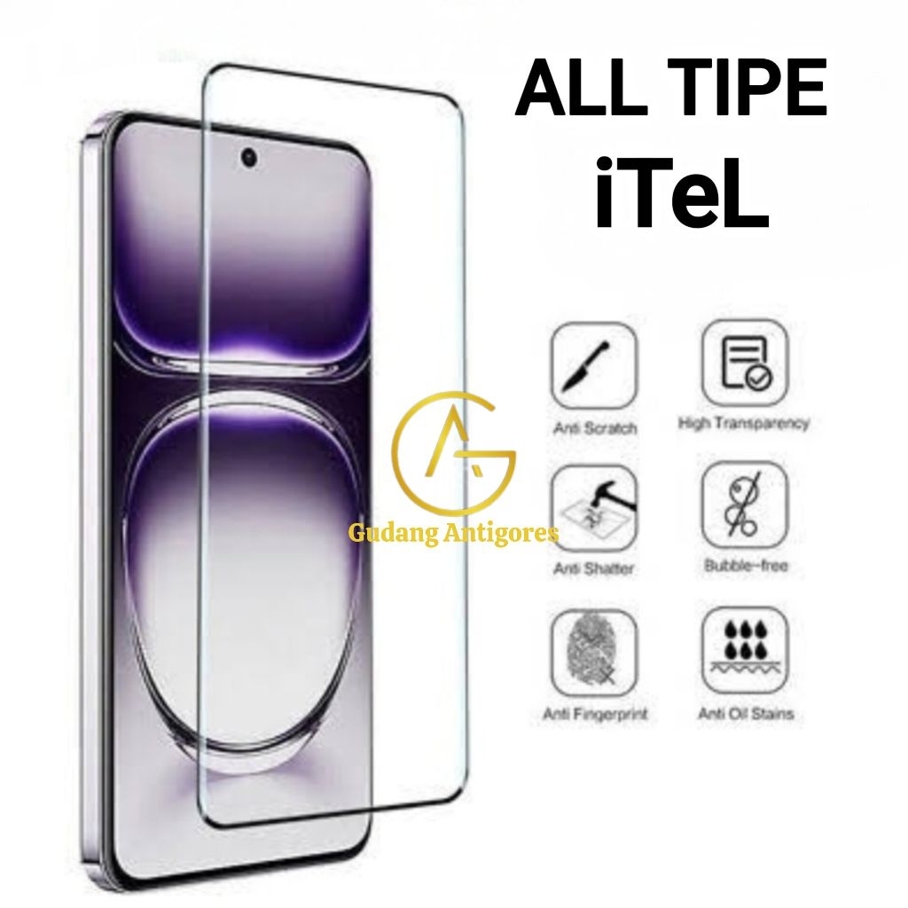 ANTI-SCRATCH CLEAR GLASS ITEL ALL TYPES TEMPERED GLASS CLEAR S23 S24 S25 RS4 A49 A50 A55 A60 A60S A6