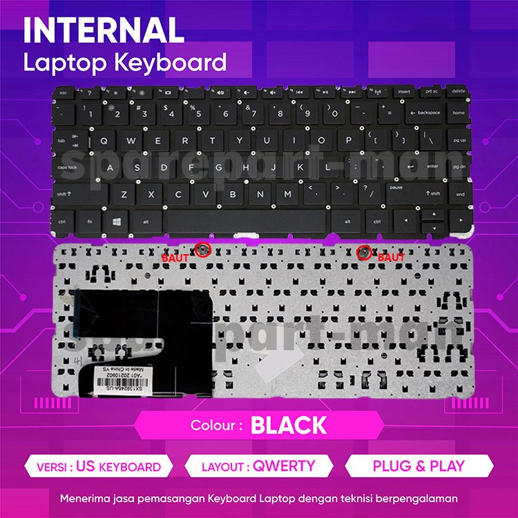 คีย์บอร์ดสําหรับ HP 14D10 14-n214tu 14-R202tx 14-R203tu 14- R204tu ใหม่
