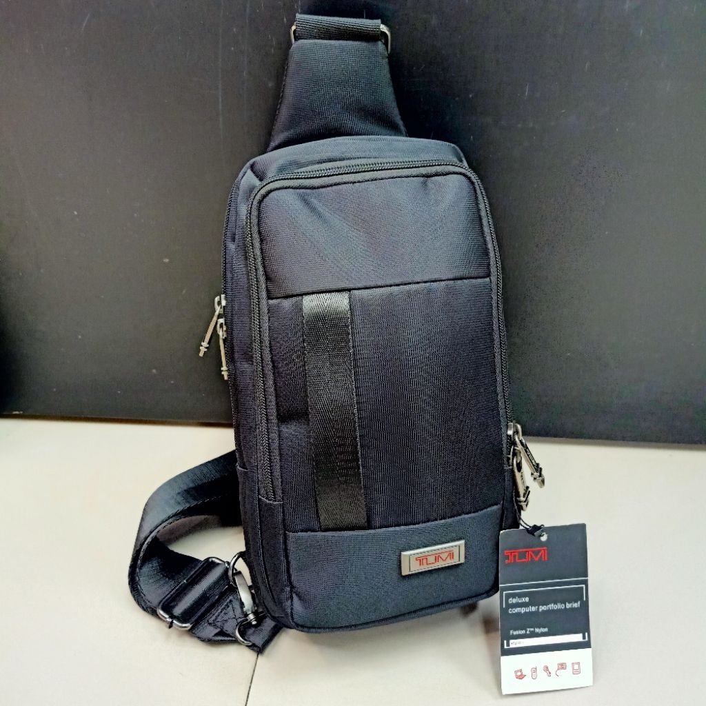 Slingbag Nylon T50382 black bodybag กระเป๋าสะพายข้างไนลอนผู้ชาย
