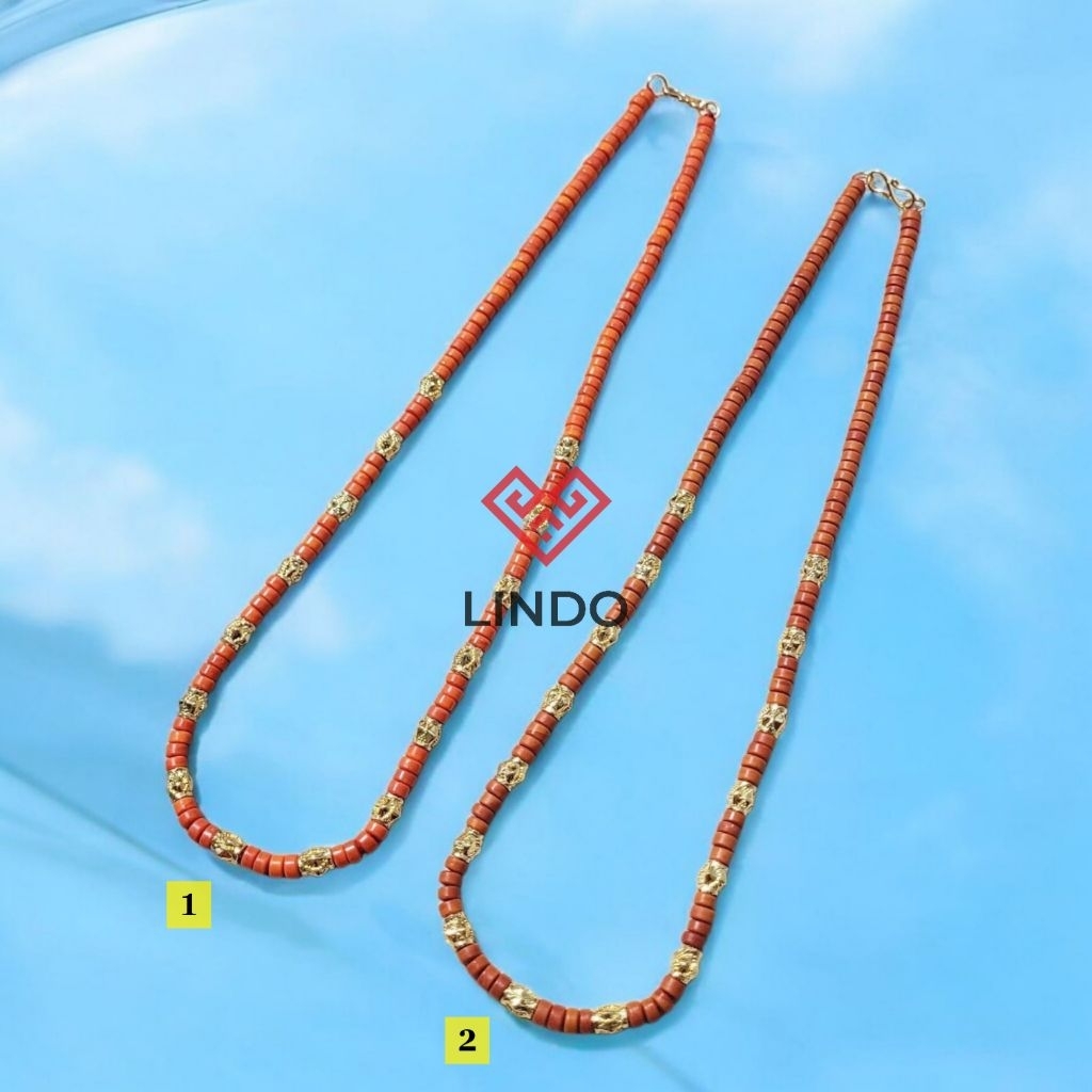 สร้อยคอลูกปัด Ata ทองเหลือง Toraja (ทองโครเมียม) (รหัส: DE1018610)