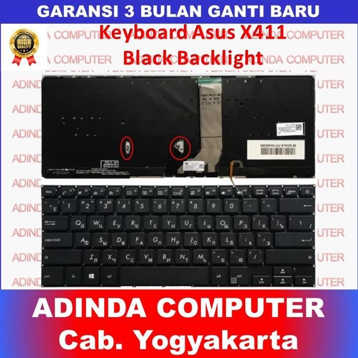 Asus X411 A411 X411U X411Q X411M X411N คีย์บอร์ดแบ็คไลท์สีดํา