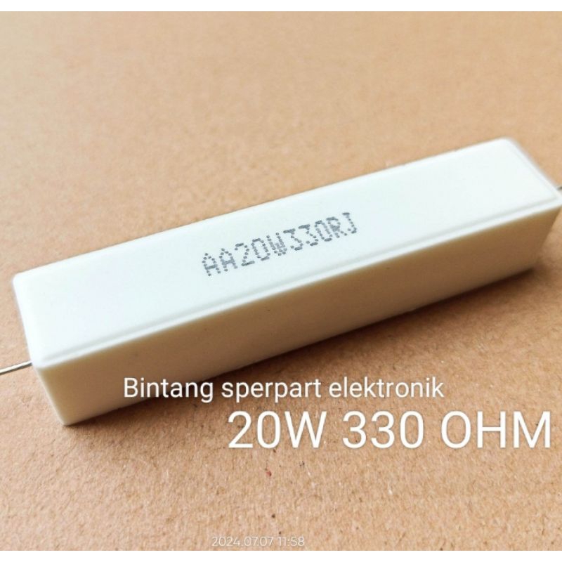 20W 330 OHM CHALK RESISTOR 20WATT 330 OHM RESISTOR 20 WATT 330 OHM