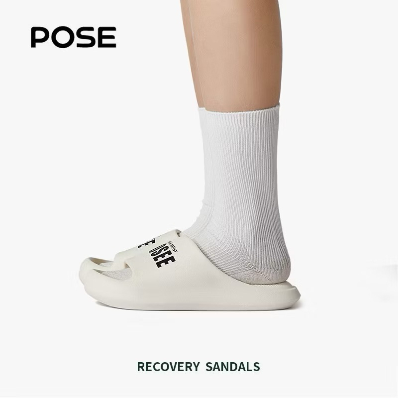 รองเท้าแตะ POSEE LOGO SLOP ดั้งเดิมสําหรับผู้ชายและผู้หญิงรองเท้าแตะยางลื่นบนรองเท้าแตะ
