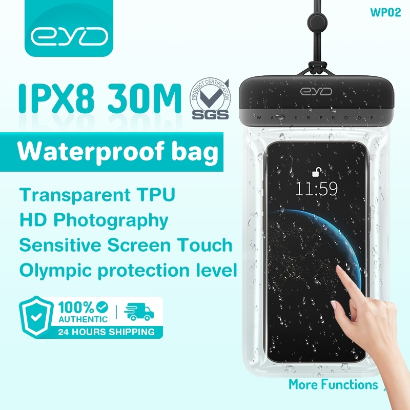 LAYAR Souyoun - EYD WP02 IPX8 กระเป๋าโทรศัพท์กันน้ํา HD การถ่ายภาพ Sensitive หน้าจอสัมผัสสากล