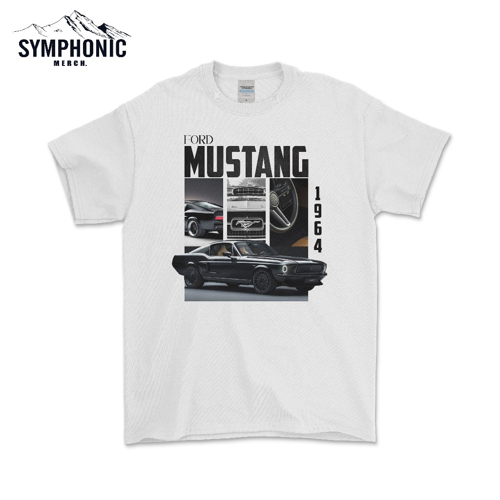เสื้อยืดรถยนต์ FORD MUSTANG 1964 - รถยนต์