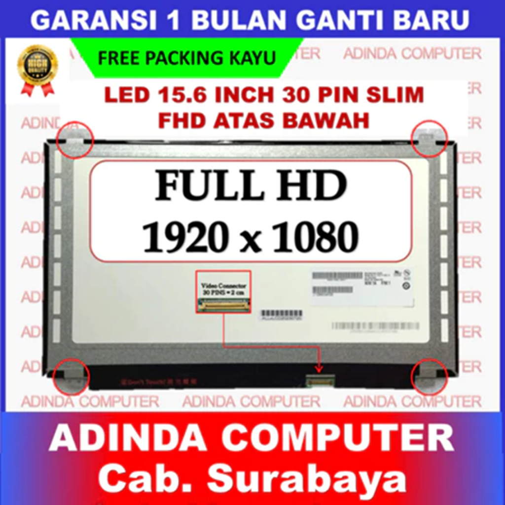 LCD LED Asus X550ZE X555BP X555QG X556U X556UQ 15.6 15 นิ้ว 30 Pin 30pin Slim บาง Full HD FHD วงเล็บ