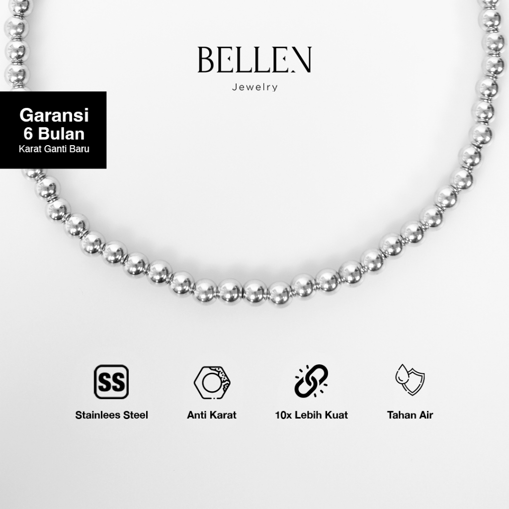 Bellen Metallic Pearl Necklace / Pearl Chocker Necklace / Metallic Mens and Womens Necklace - Davi