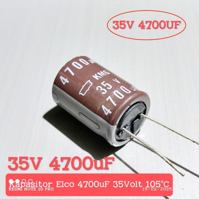 ELCO CAPACITOR 35V 4700UF 105°CCCCC