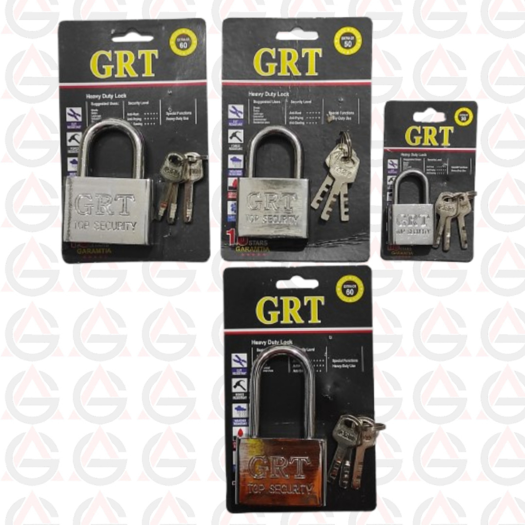 กุญแจเหล็กโครเมียมคอสั้นยาว 30 มม./40 มม./50 มม./60 มม. GRT