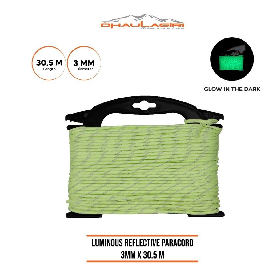 Daulagiri Prusik Paracord Luminous สะท้อนแสงเชือก 3mm 4mm