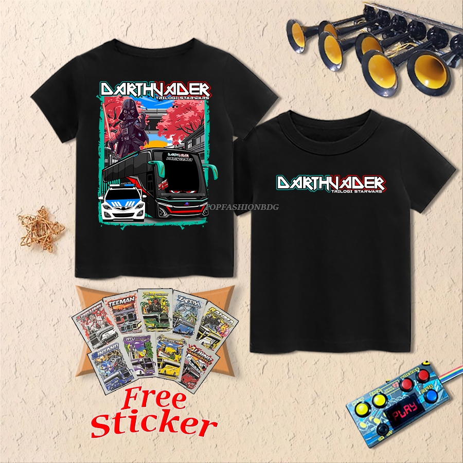 DARTHVADER Jetbus 5 Bus เสื้อยืด, Bus Mania Vector เสื้อสําหรับเด็กผู้ชาย, Tellet Bus 1-17 ปี