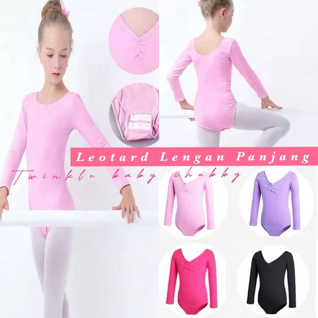 LEOTARD LONG SLEEVE KIDS BALLET COTTON SPANDEX LEOTARD GYMNASTIC GYM CLOTHES BLET