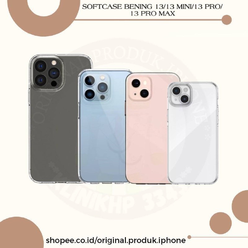 SOFT CASE 13/13 MINI/13 PRO/13 PRO MAX SILICON CLEAR TRANSPARENT ใหม่