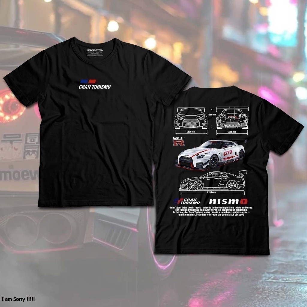 เสื้อยืด NISSAN SKYLINE R35 | GTR R35 | GRAN TURISMO | วิวาห์ด้านหน้า