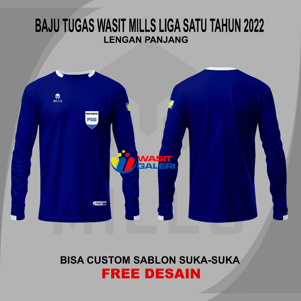 MLLS LEAGUE 1 BRI 2022 LONG-SLEEVED REFEREE DUTY SHIRT (REFEREE, AIRPLAY POCKET)