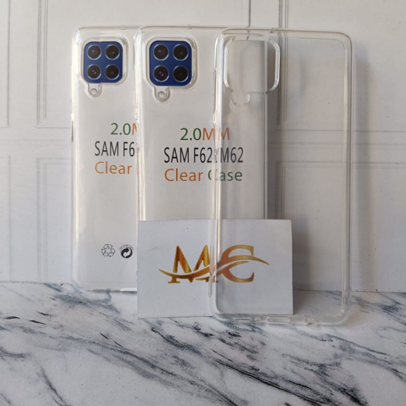 SOFT CASE SPACE CLEAR TRANSPARENT SAMSUNG M62/F62 SILICONE PROTECT CAMERA