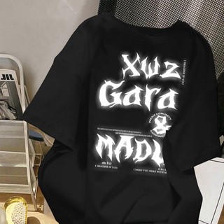 Kaos Distro Unisex Black Letter Print Garam & Madu | T-Shirt Oversize Premium Tebal | Desain Gothic Streetwear Retro Aesthetic | Kaos Lengan Pendek Pria/Wanita